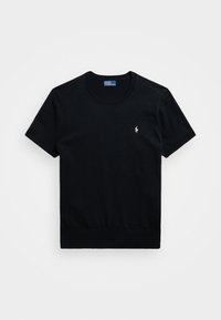 PIMA COTTON SHORT SLEEVE PULLOVER - Basic póló - black