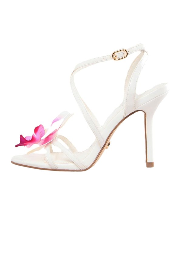 REGULAR FIT -STILETTO MULTI STRAP FLORAL CORSAGE  - High Heel Sandalette