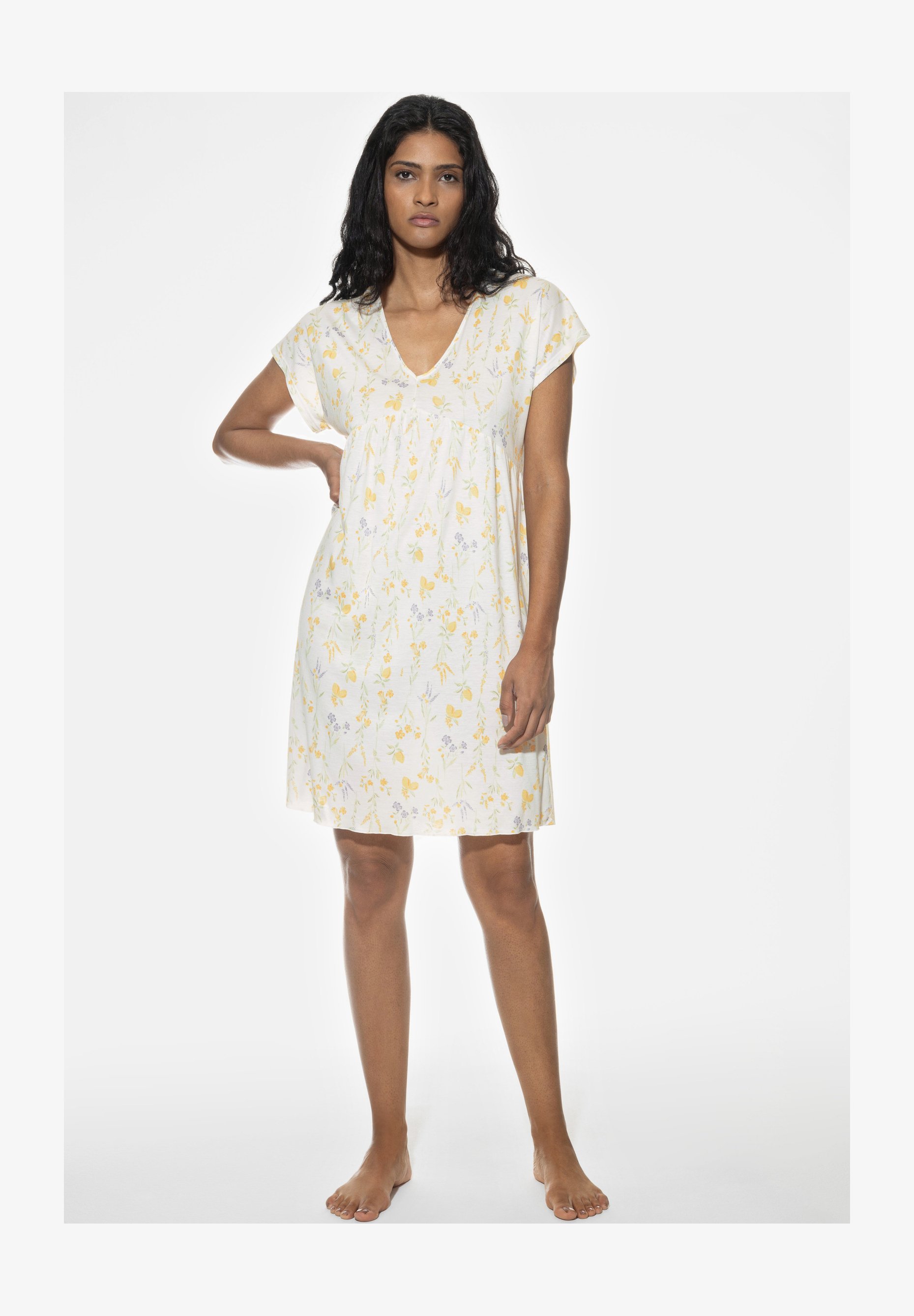 Camicia Da Notte Da Donna Con Stampa Floreale, Maniche Corte, Apertura Con Bottoni E Dettagli In Pizzo, Vestibilità Ampia, Idea Regalo
