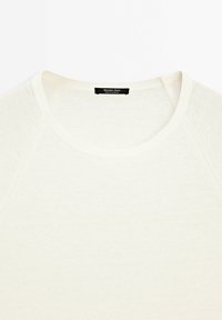 Massimo Dutti LLIGHTWEIGHT RIBBED - T-shirt basic - yellow