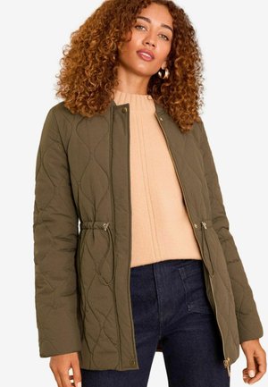 DRAWSTRING WAIST QUILTED REGULAR FIT - Parka - khaki green