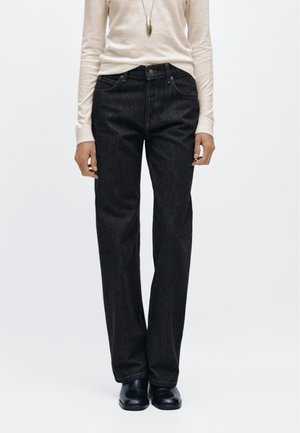 Massimo Dutti MID-RISE - Wide Leg - dark blue