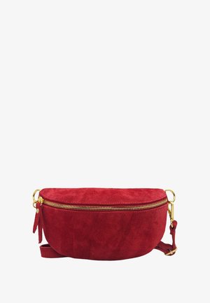 THEWAN., DEMI LUNE MINI BANANE - Sac banane - nubuck rouge