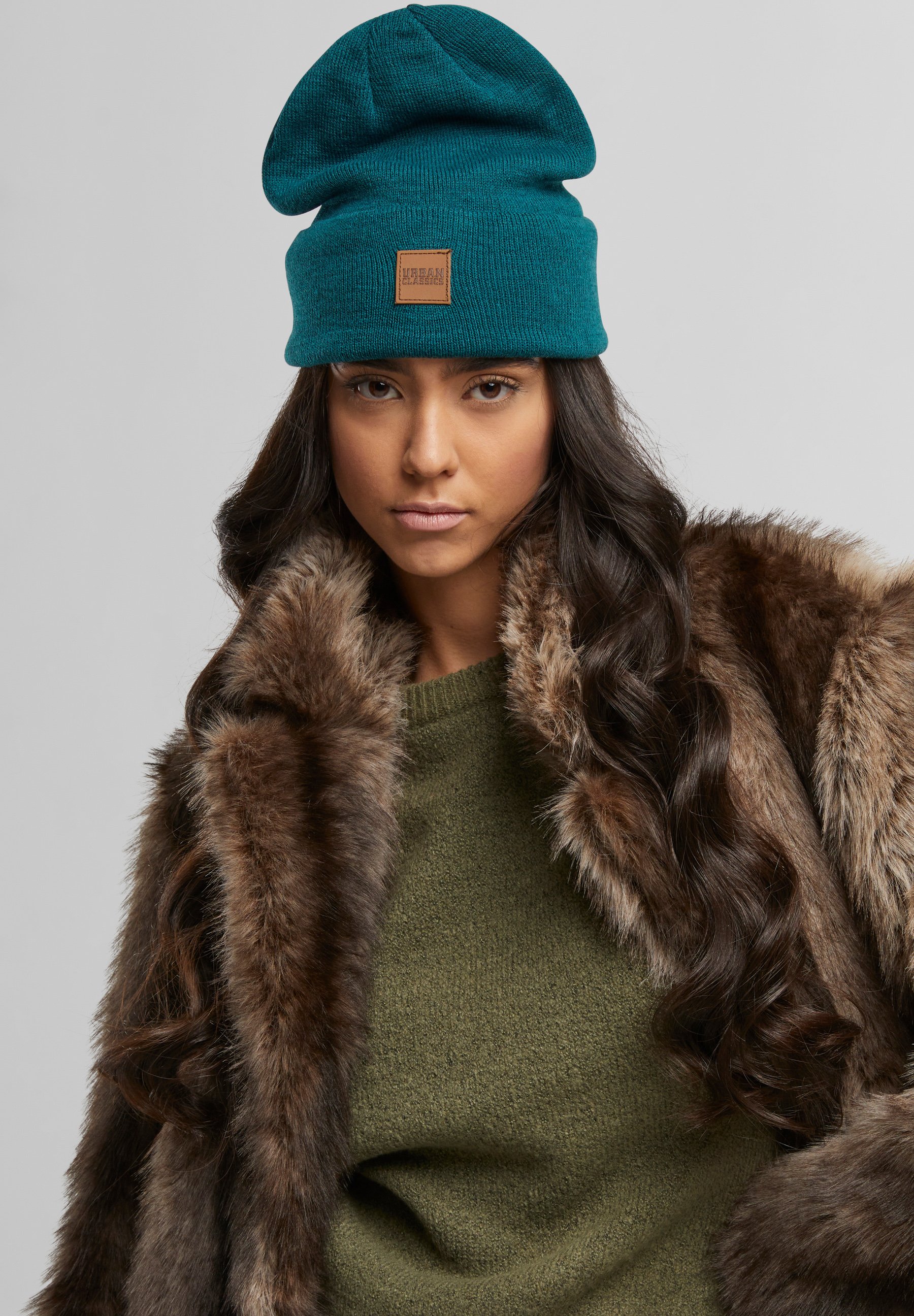 Urban Classics PATCH LONG - Beanie - jasper/turquoise - Zalando.ie