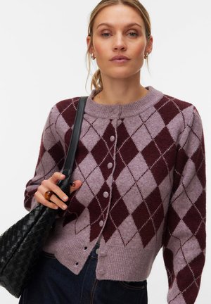 Vero Moda, VMHALO O NECK CARDIGAN - Gilet - elderberry/windsor wine