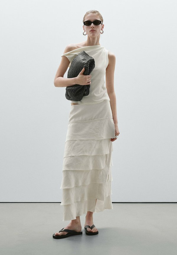 DRAPED WITH KNOT DETAIL - Top - beige4