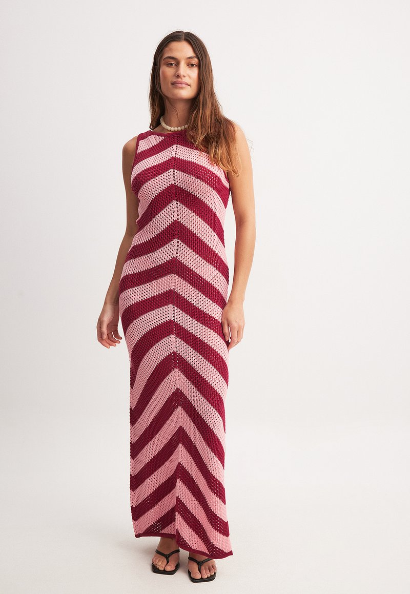 striped balloon sleeve maxi dress na kd Balloon Sleeve Open Back Maxi Dress Multicolor
