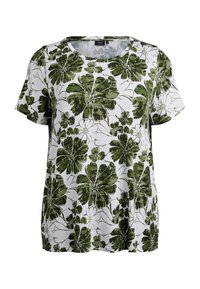 MIT FLORALEM - Print T-shirt - green flower