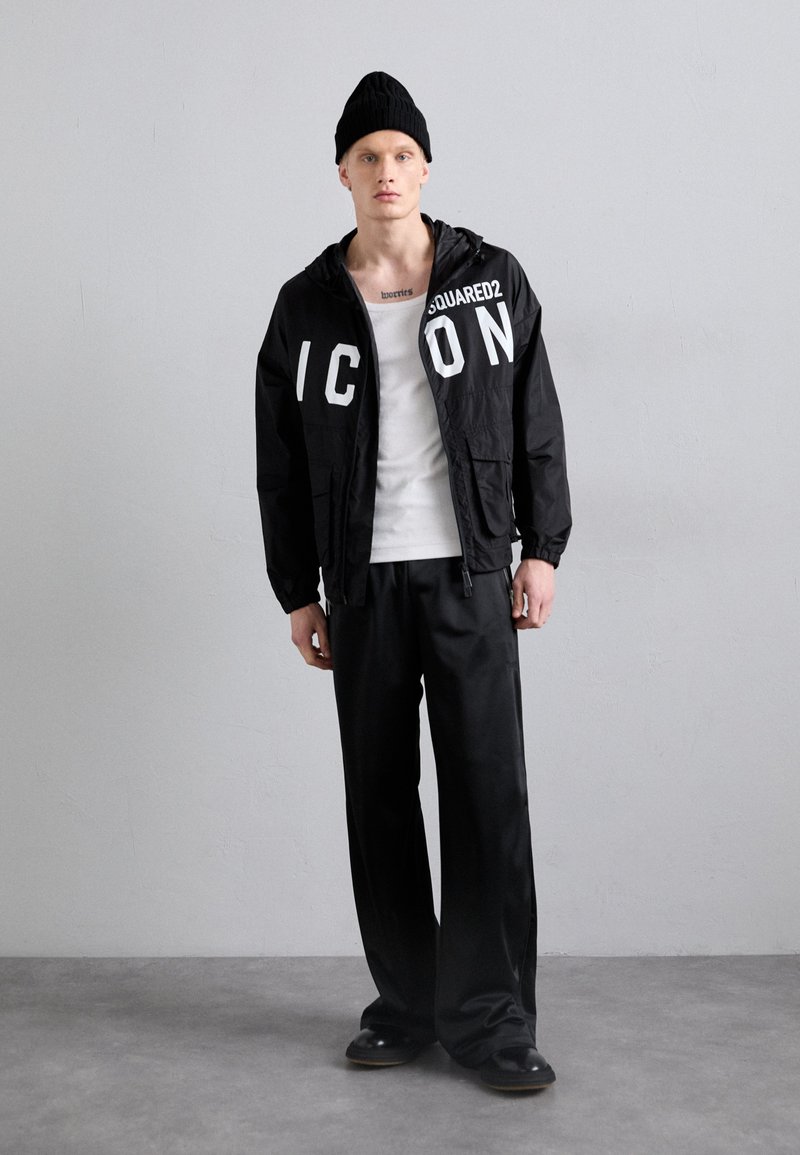 DSQUARED2 ICON Windbreaker - black/white/black - Zalando.co.uk