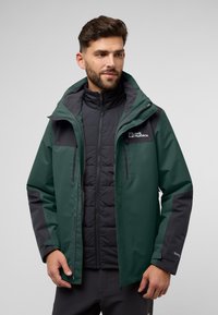 Jack Wolfskin JASPER 3IN1 - Regenjas - black olive