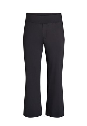 Active by Zizzi STYLISCHE MIT LEICHT AUSGESTELLTEM  - Tracksuit bottoms - black