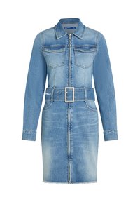 BELTED DENIM - Obleka iz džinsa - visual washed blue
