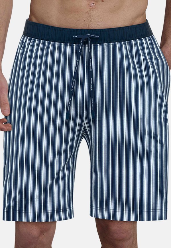 BERMUDA - Nachtwäsche Hose - blau dunkel streifen