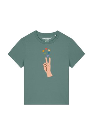 watapparel, SPREAD LOVE - T-Shirt print - green bay