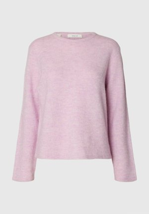 Selected, SLWLULU NEW LS KNIT O-NECK NOOS - Pullover - winsome orchid