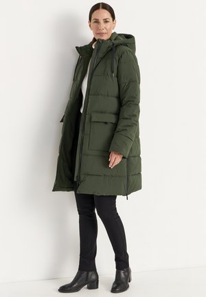 WARM WITH SIDE ZIPS AT THE BOTTOM - Wintermantel - dark green