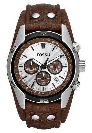 Fossil Chronograaf - silber/braun