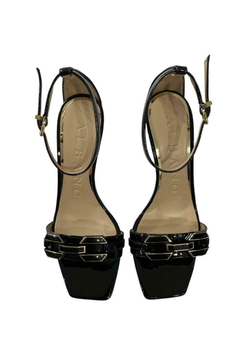 Albano Sandali con tacco vernice nero/nero