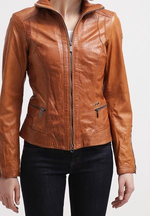 Lederjacke - cognac