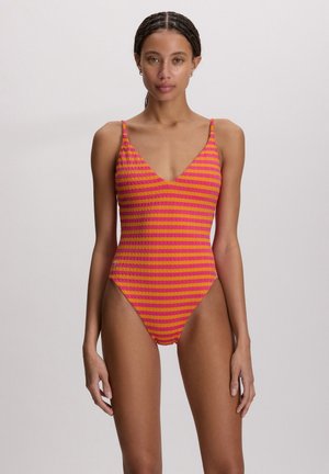 LINGERIE V NECK - Μαγιό - desert pink/sail orange