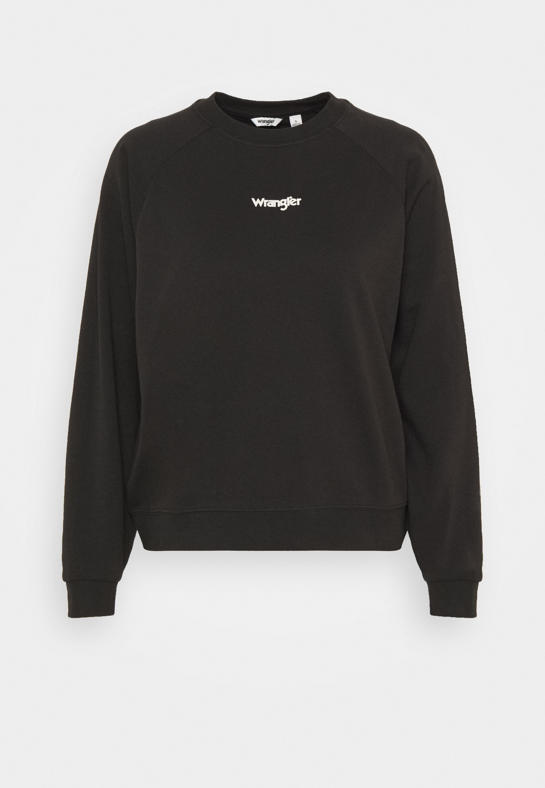 Wrangler RETRO RAGLAN Sweatshirt faded blacksvart Wrangler Retro Raglan Genser Sort denim | Dame | Overdeler