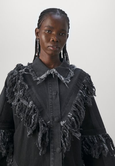 Ksenia Schnaider COWBOY JACKET WITH FRINGES NEW STYLE - Jakna iz džinsa - black