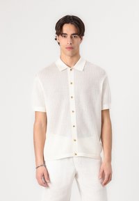 Tommy Hilfiger STRUCTURE OPEN SHIRT - Shirt - ivory petal