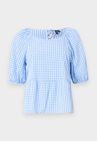 VMVICHY TIE BACK - Bluse - granada sky/white