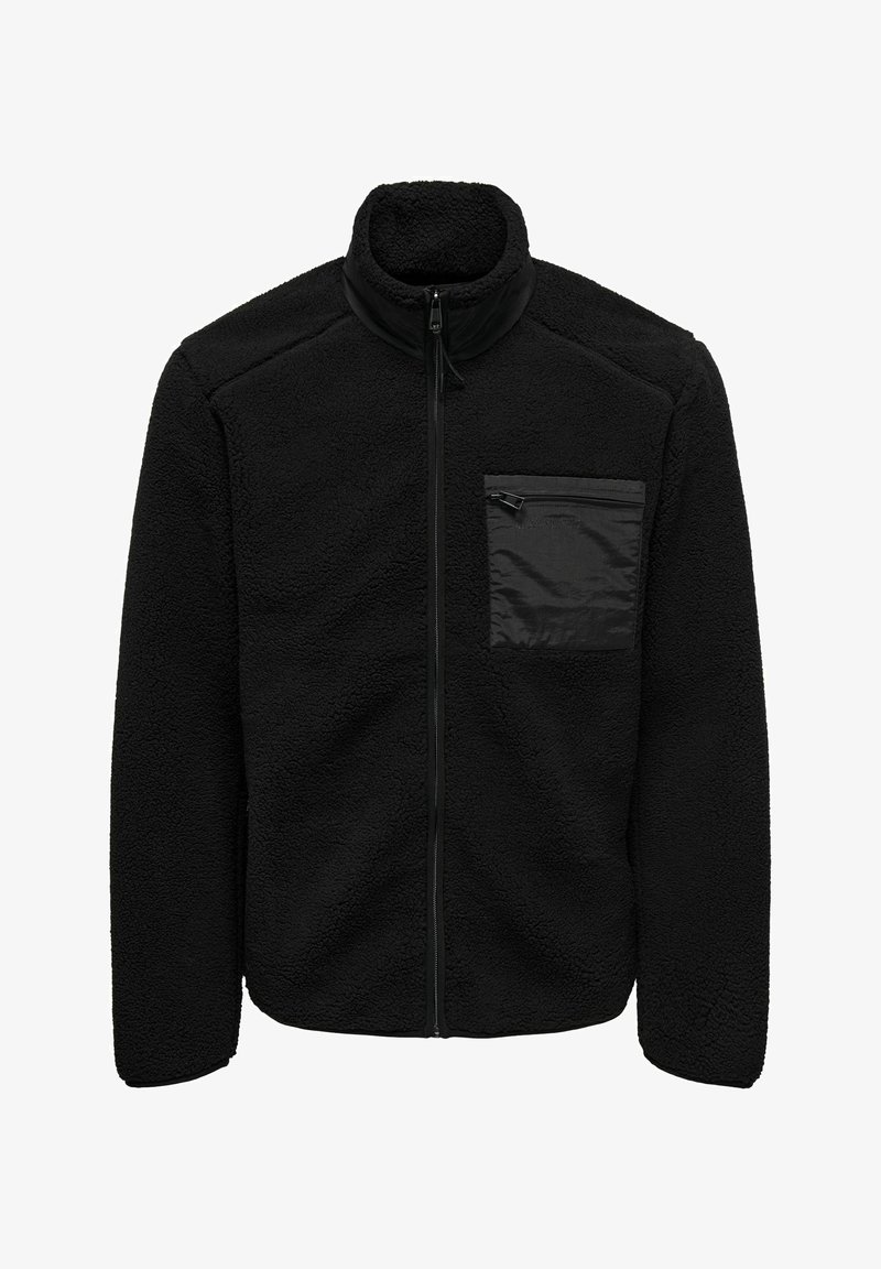 Only & Sons TEDDY - Φλις μπουφάν - black