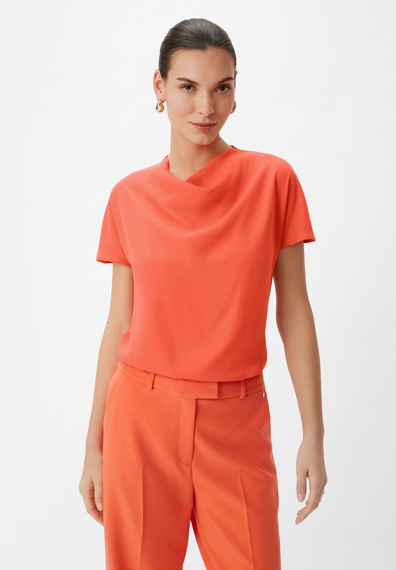 comma IM FABRICMIX - T-Shirt basic - orange