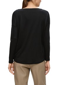 s.Oliver BLACK LABEL LANGARM MIT ÜBERSCHNITTENEN SCHULTERN - Langarmshirt - schwarz