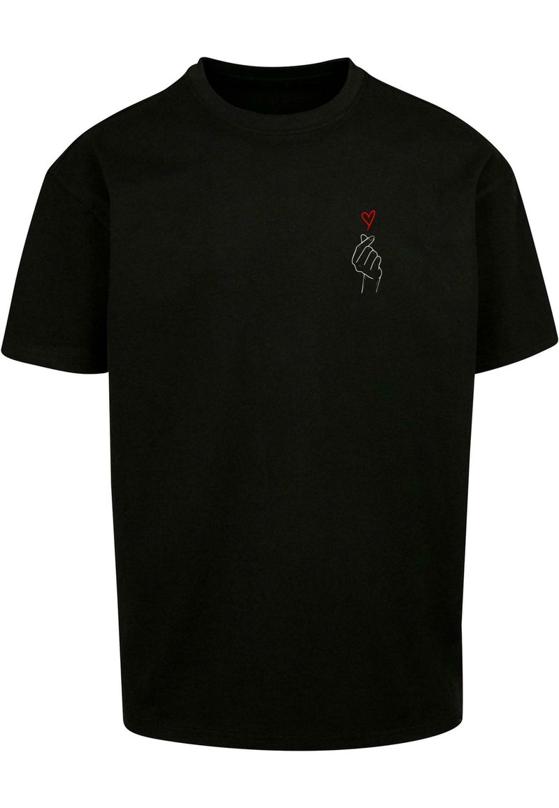 Merchcode HEART HEAVY OVERSIZED - T-Shirt print - black/schwarz 