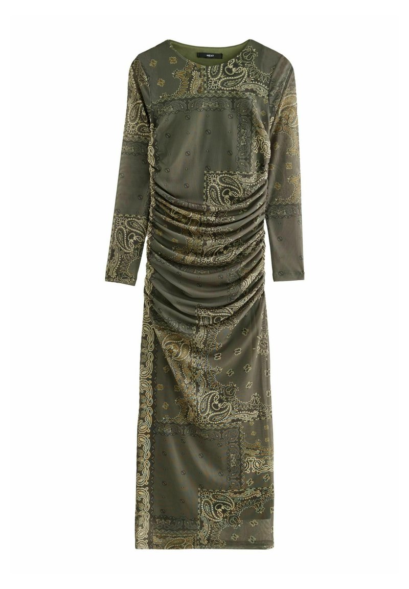 open lace back dress Trendy A-line Dark Green Plus Size Slit One Shoulder Prom Dress JTE663