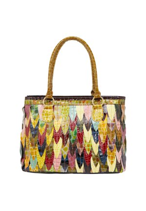 Handbag - camel multicolor