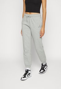 Jordan W J FLIGHT FLC PANT CORE - Pantalon de survêtement - dark grey heather/white
