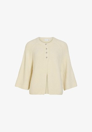 VILA, KNITTED CARDIGAN VIBOWS 3/4 SLEEVED - Gilet - birch