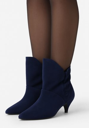 Cowboy/biker ankle boot - navy