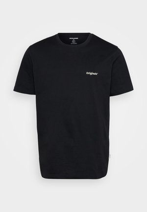 Black cotton t-shirt with short sleeves, crew neckline, and white "Originals" logo on the chest. Smooth texture, regular fit.