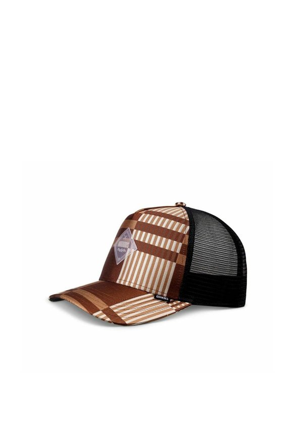 HFT SHINY CHECK - Cap - coffe creme