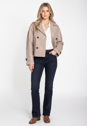 YVETTE - Læderjakker - sand