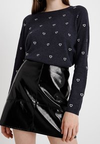 ONLY Stickad tröja - mottled dark blue