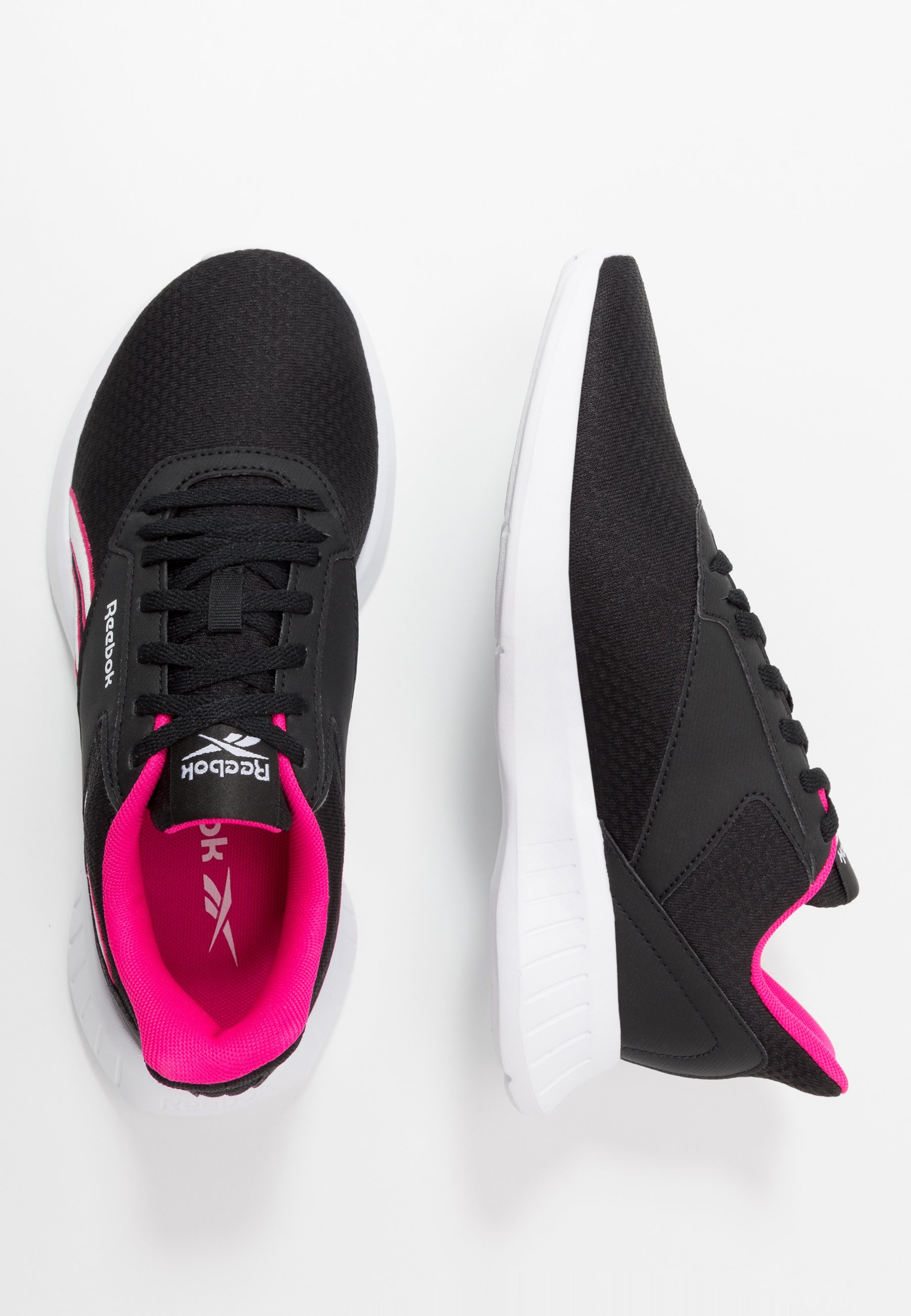 Reebok LITE 2.0 Nøytrale løpesko blackpinkwhitesvart Reebok LITE Nøytrale løpesko black Zalando.no