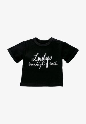 KURZARM GRÜSSE GEMÜSE BY MARIA KÖNIG - Print T-shirt - schwarz
