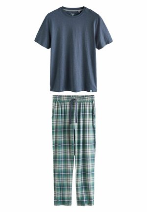 LIGHTWEIGHT  SET - REGULAR FIT - Pyjamas - blue green soft check