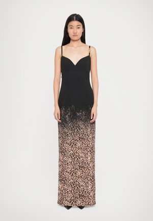 LONG PLACED - Robe longue - beige/black