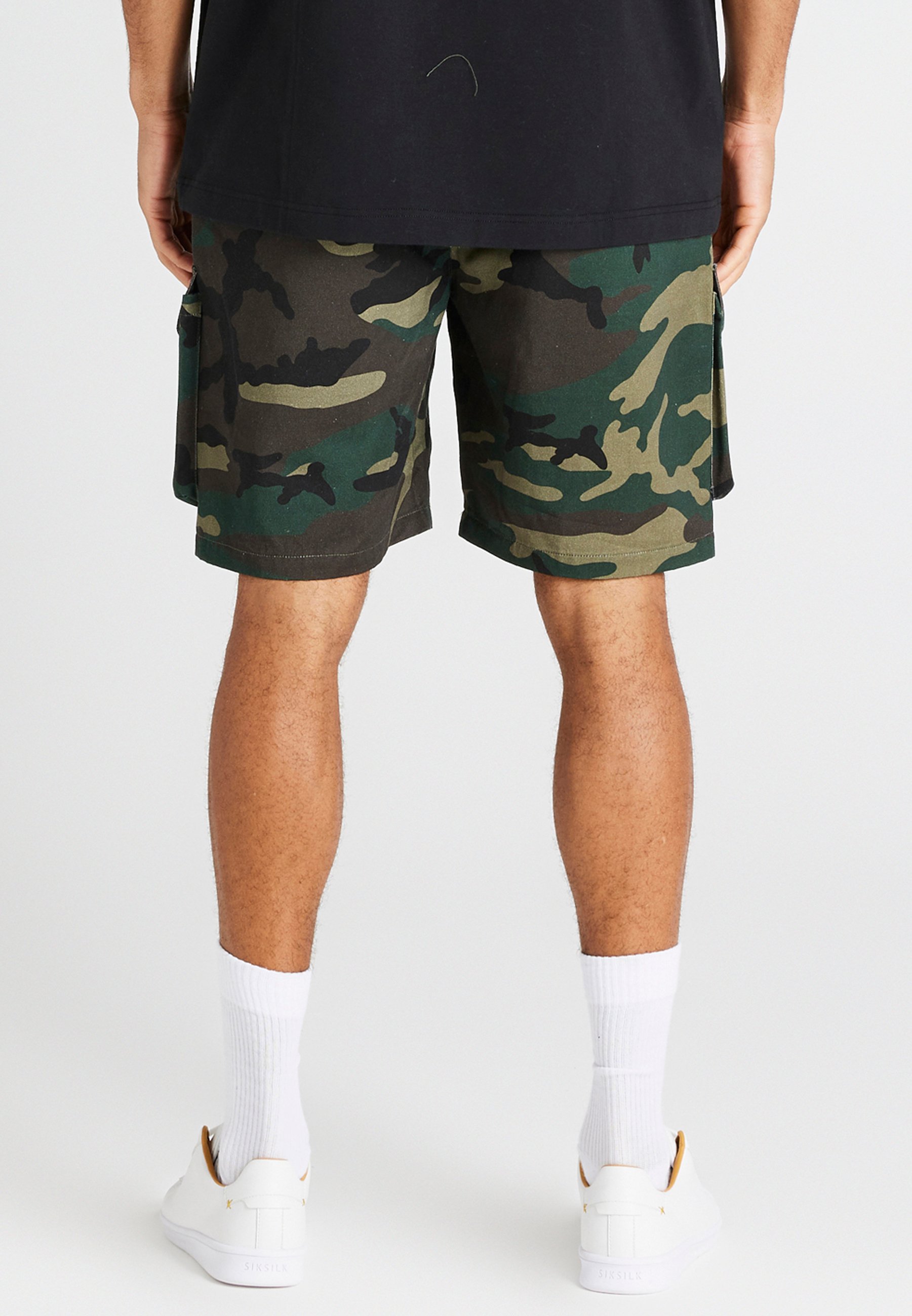 SIKSILK SIKSILK CAMO CARGO SHORTS 