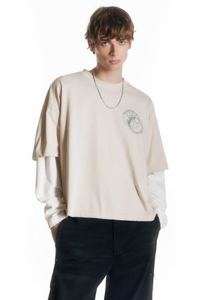 DOUBLE SLEEVE GRAPHIC - T-shirt à manches longues - sand