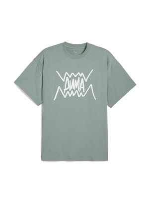 JAWS CORE BASKETBALL - Apdrukāts T-krekls - green moon