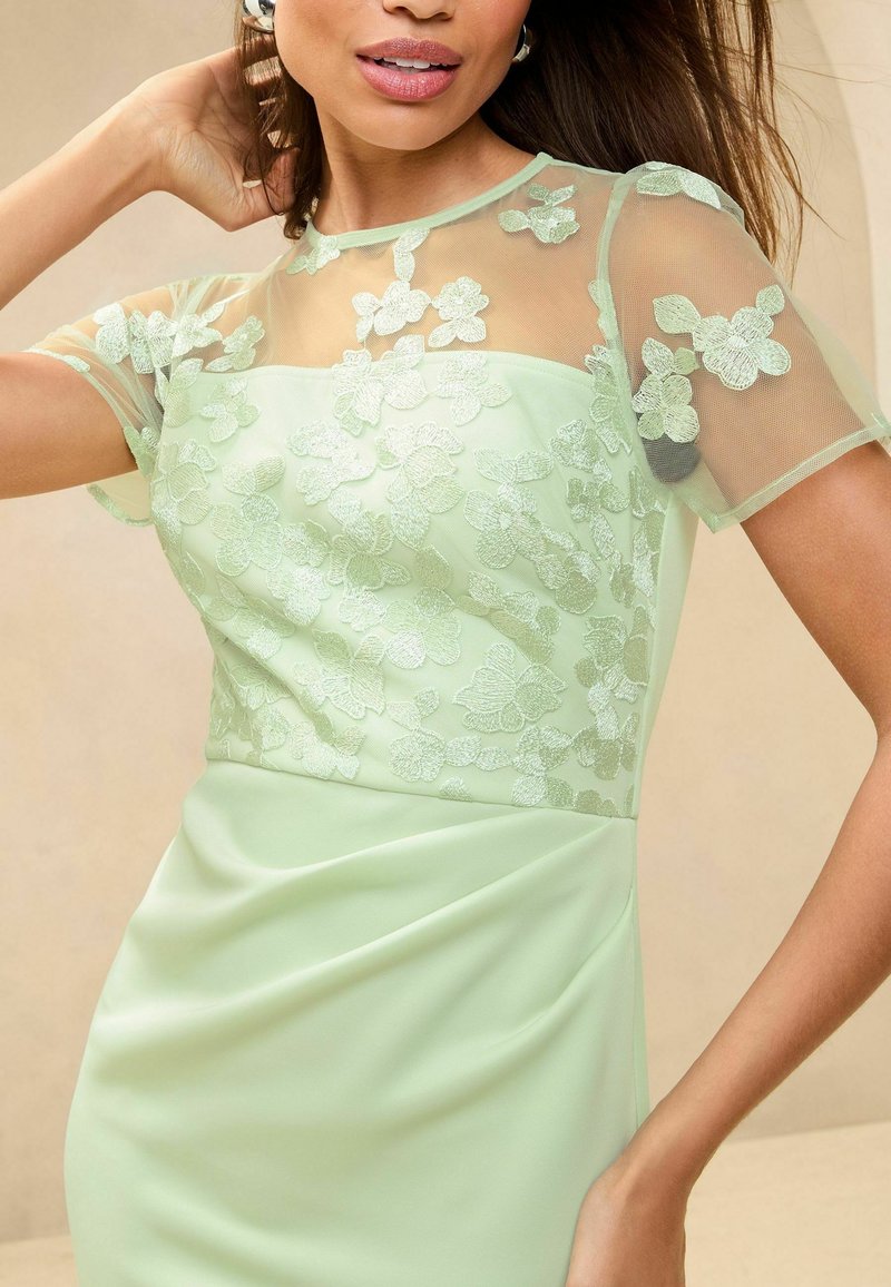 lipsy floral bodycon dress Lipsy HYBRID FLORAL BODYCON MIDI - Day dress - pistachio/green