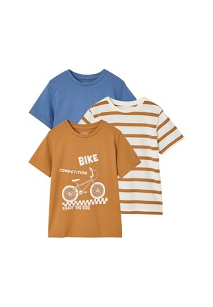 Vertbaudet, 3-PACK - Print T-shirt - pekannuss
